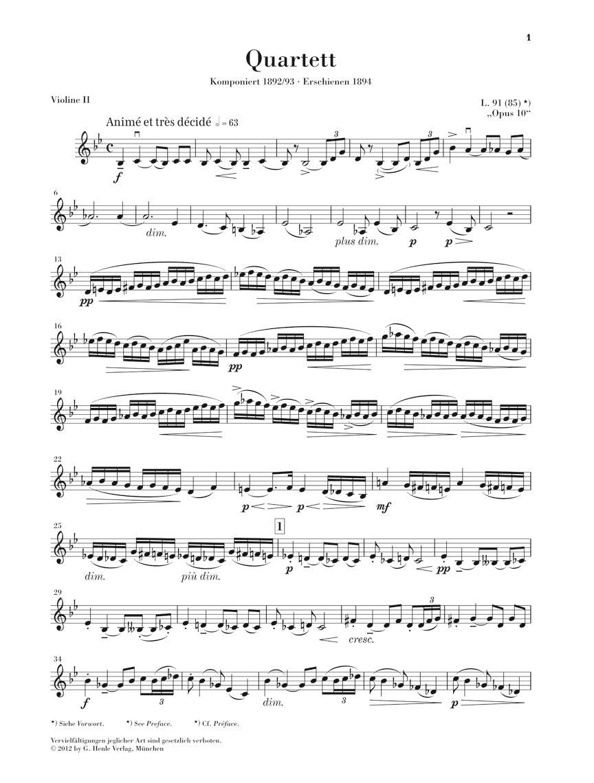 Debussy: String Quartet in G Minor, Op. 10