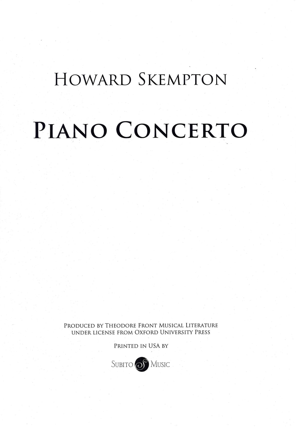 Skempton: Piano Concerto