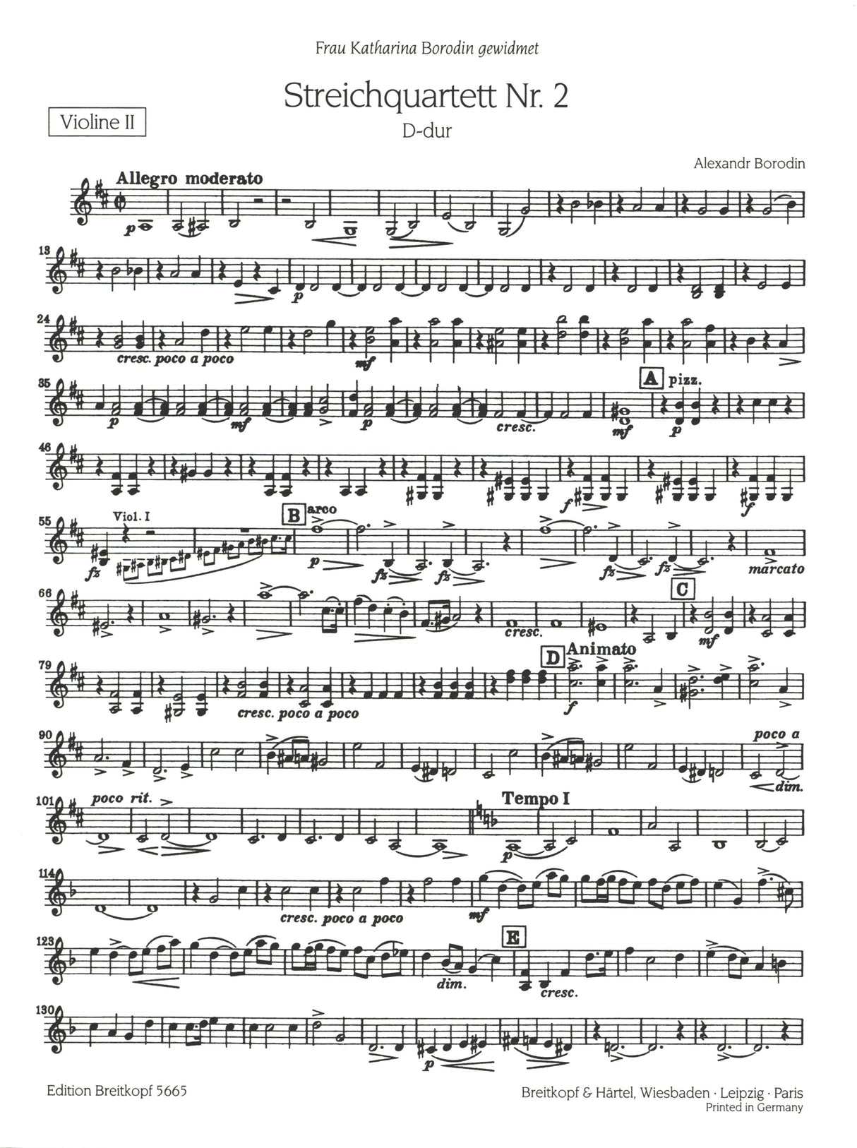 Borodin: String Quartet No. 2 in D Major