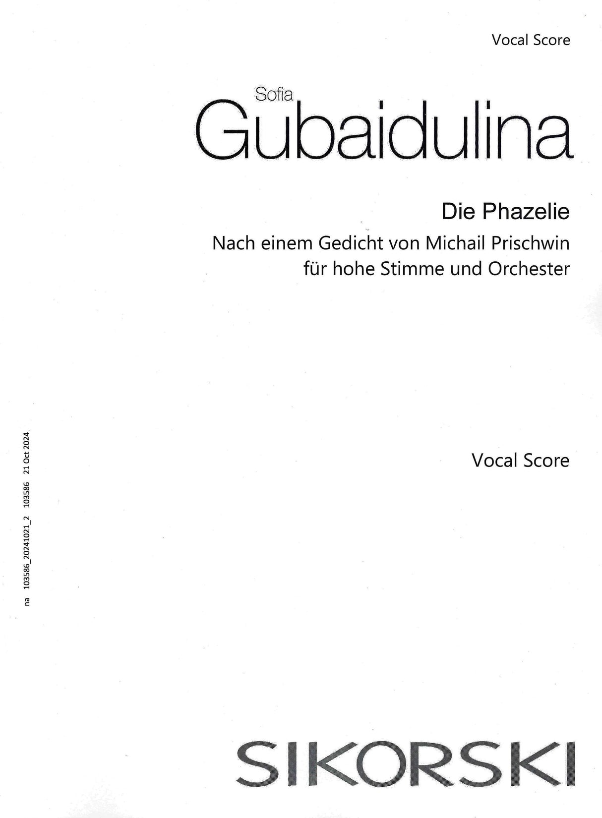 Gubaidulina: Phacelia