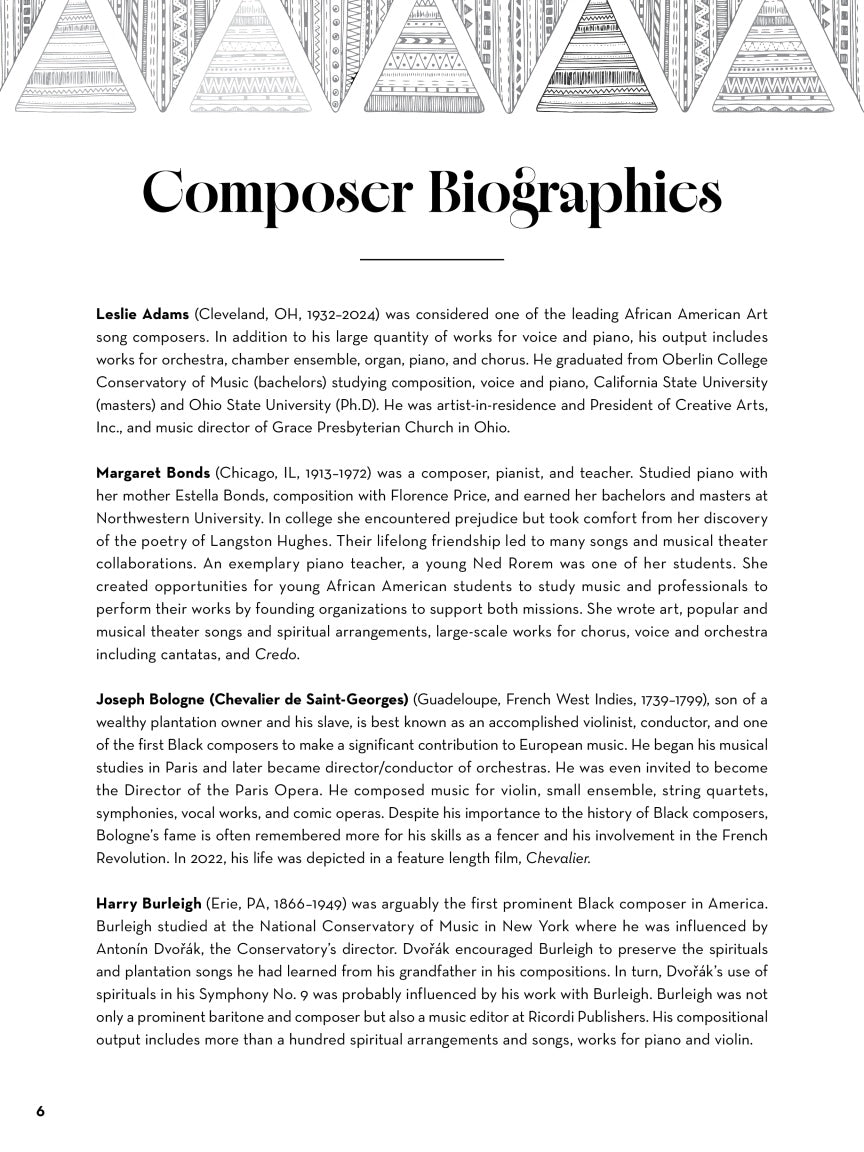 Black Composers in Art Song