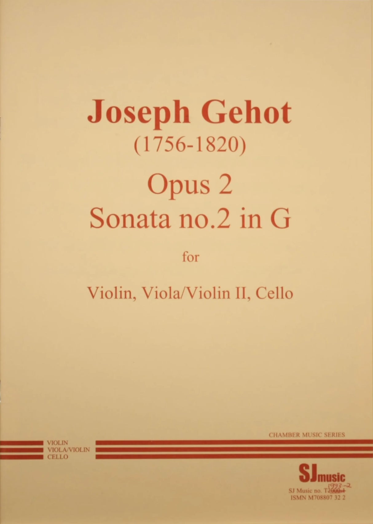 Gehot: String Trio in G Major, Op. 2, No. 2