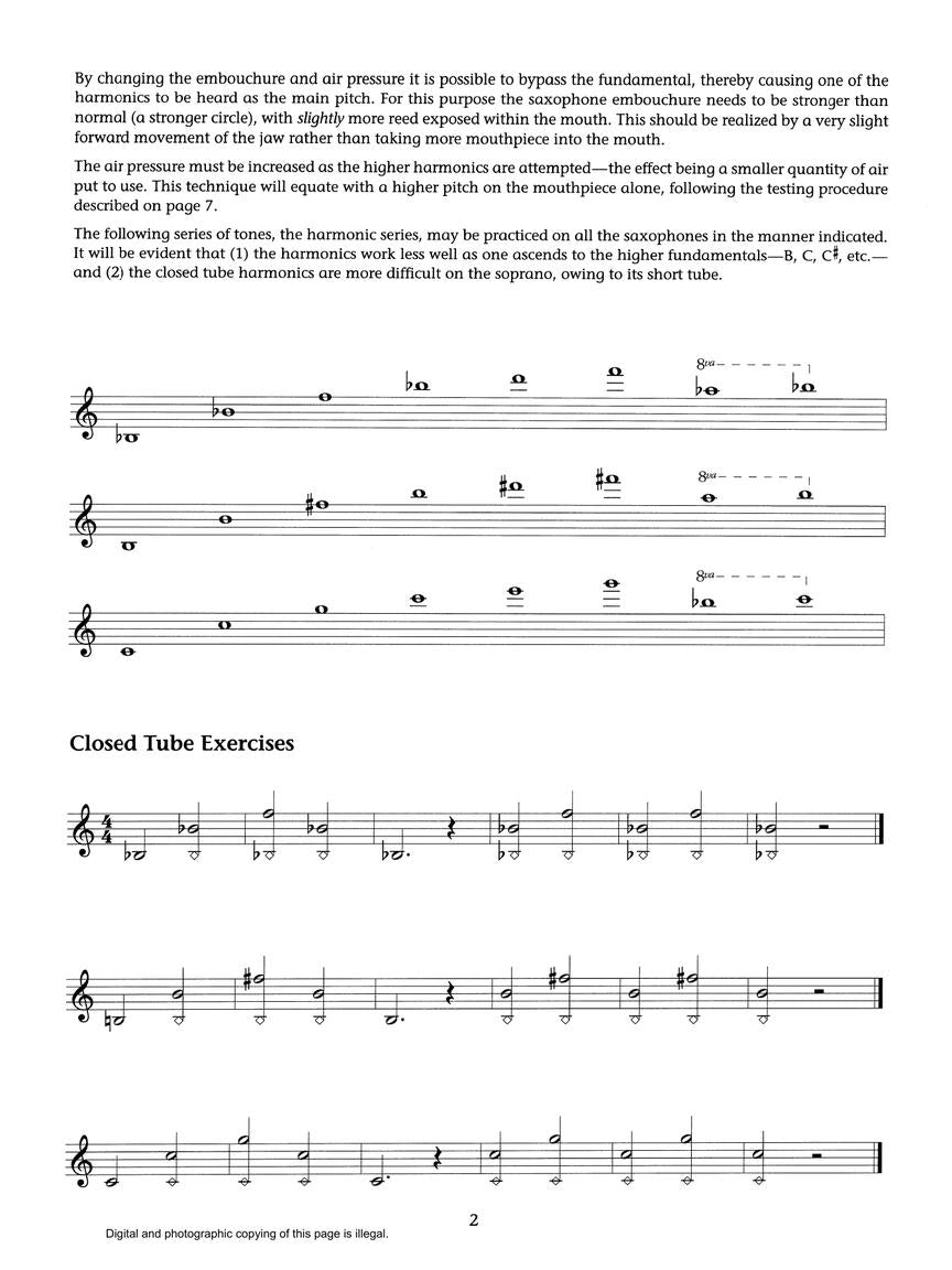 Rousseau: Saxophone High Tones