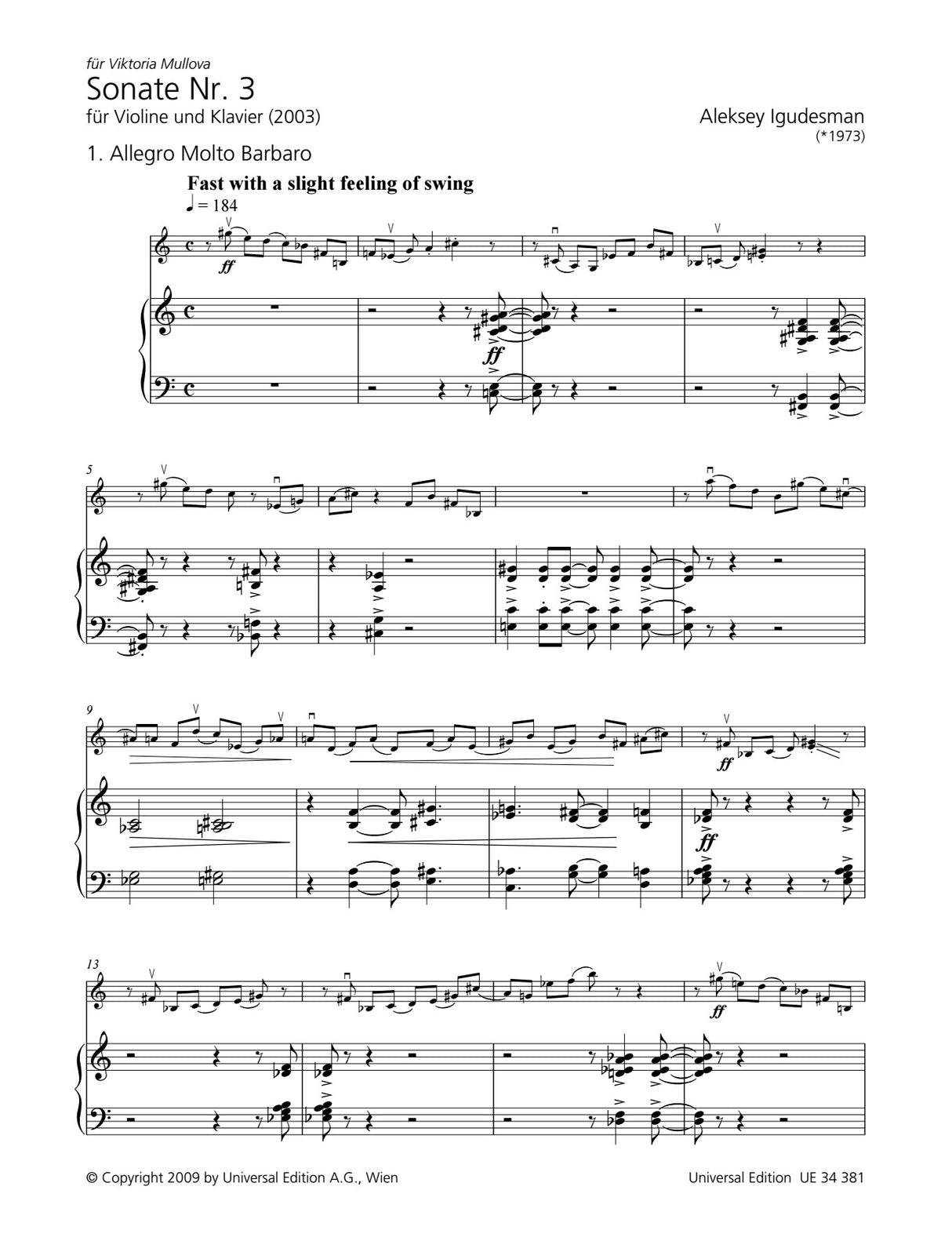 Igudesman: Violin Sonata No. 3