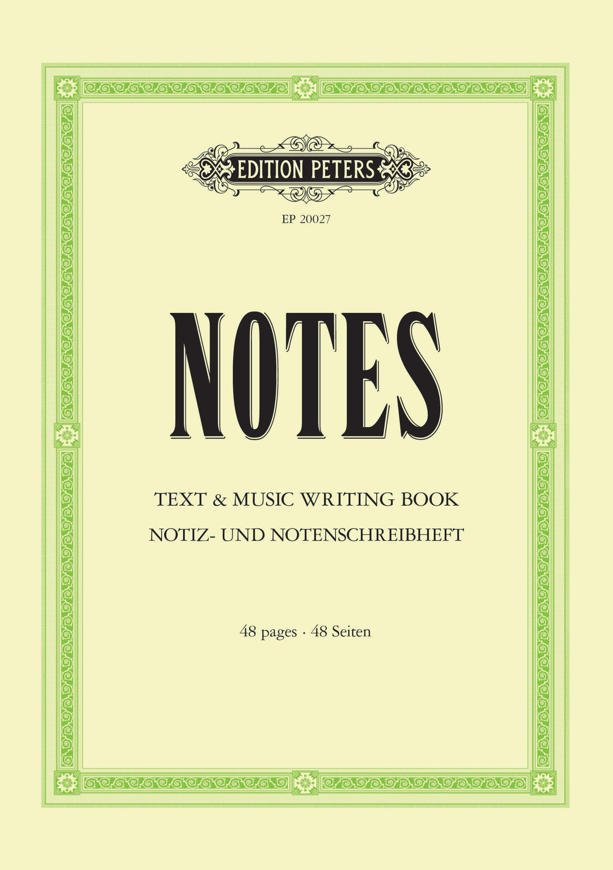 Notes: Text & Music Writing Book