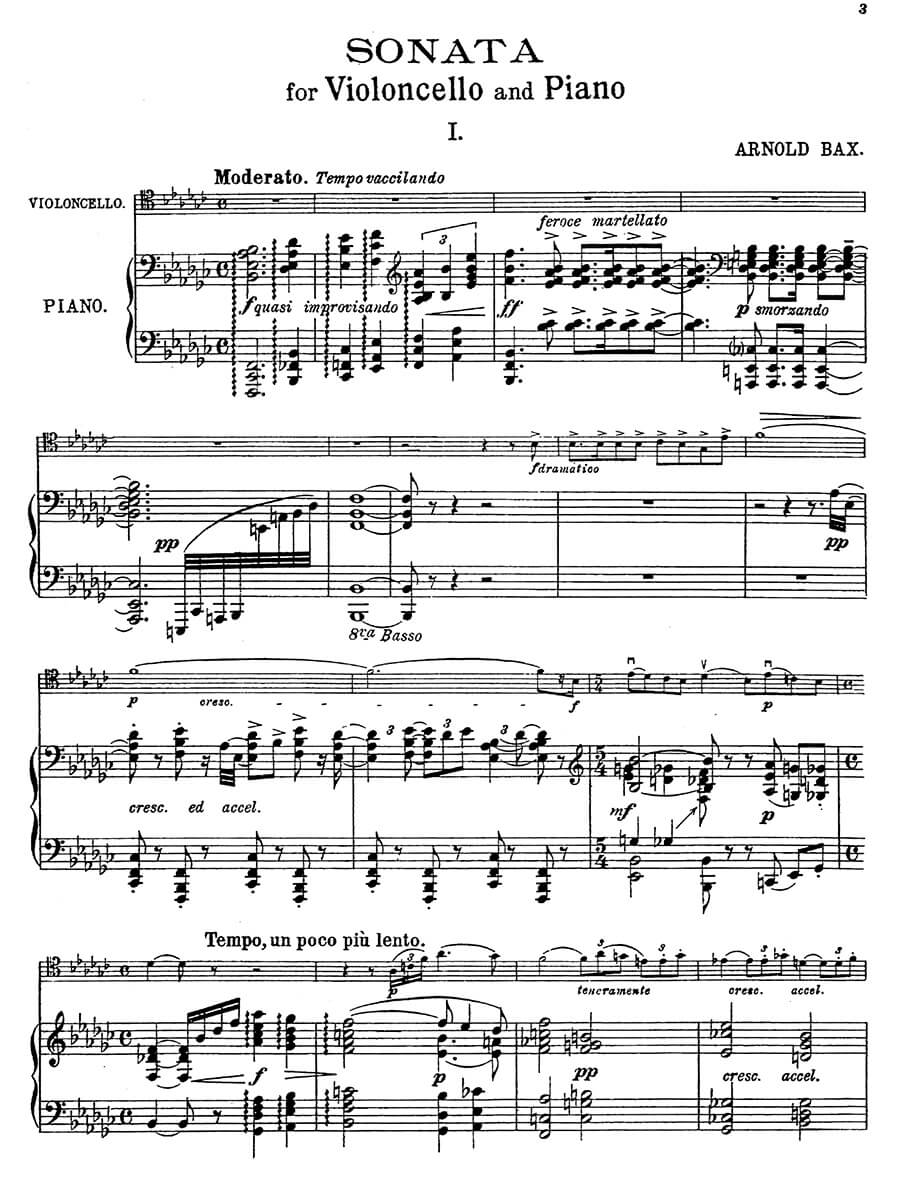 Bax: Cello Sonata