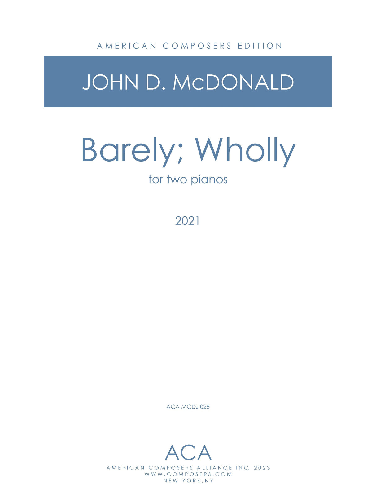 McDonald: Barely; Wholly