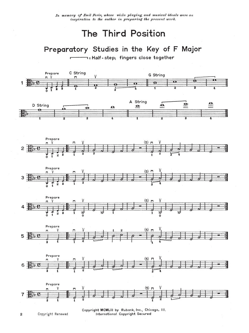 Introducing the Positions for Viola - Volume 1 (3rd and 5th Positions)