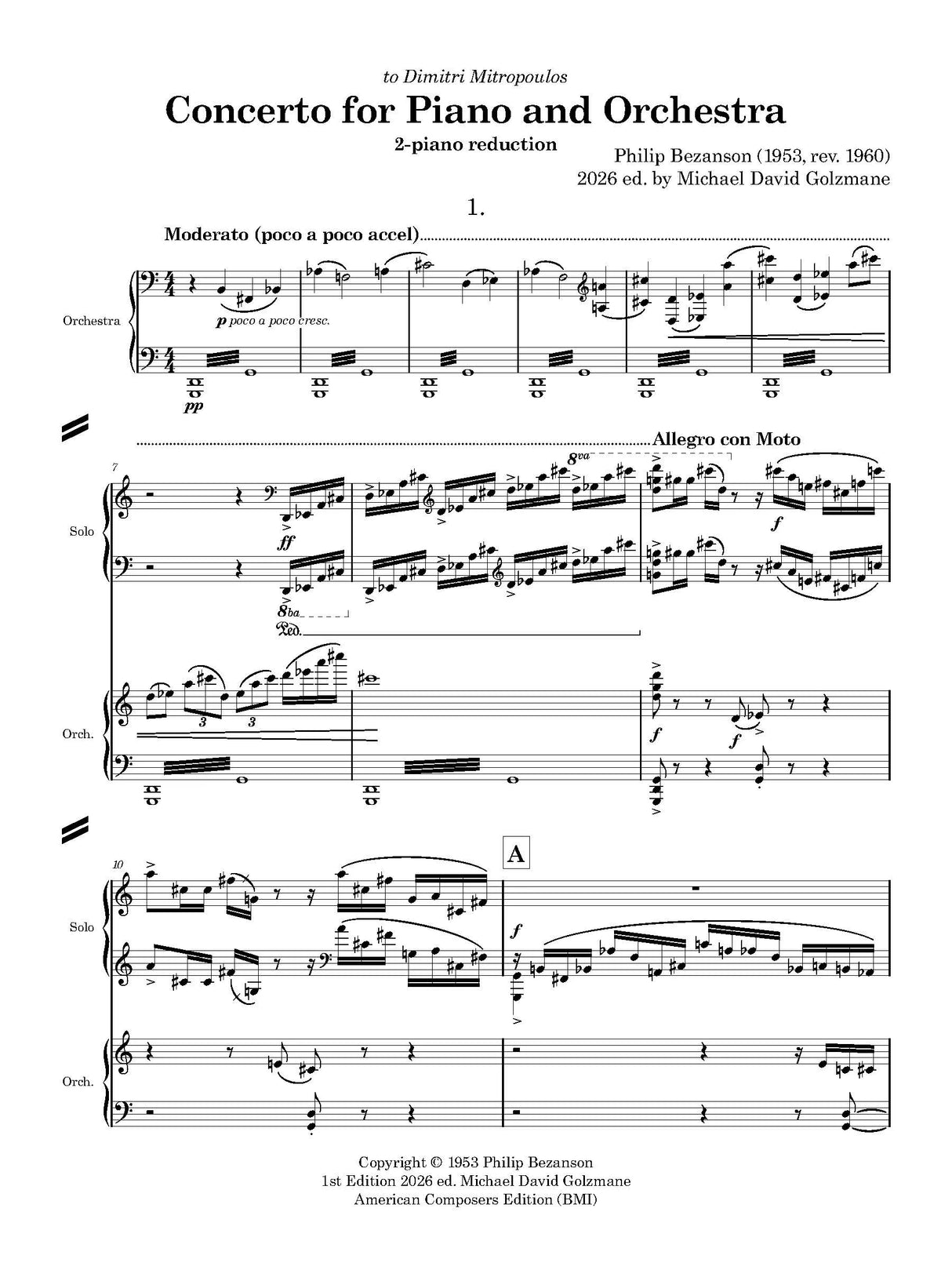 Bezanson: Piano Concerto