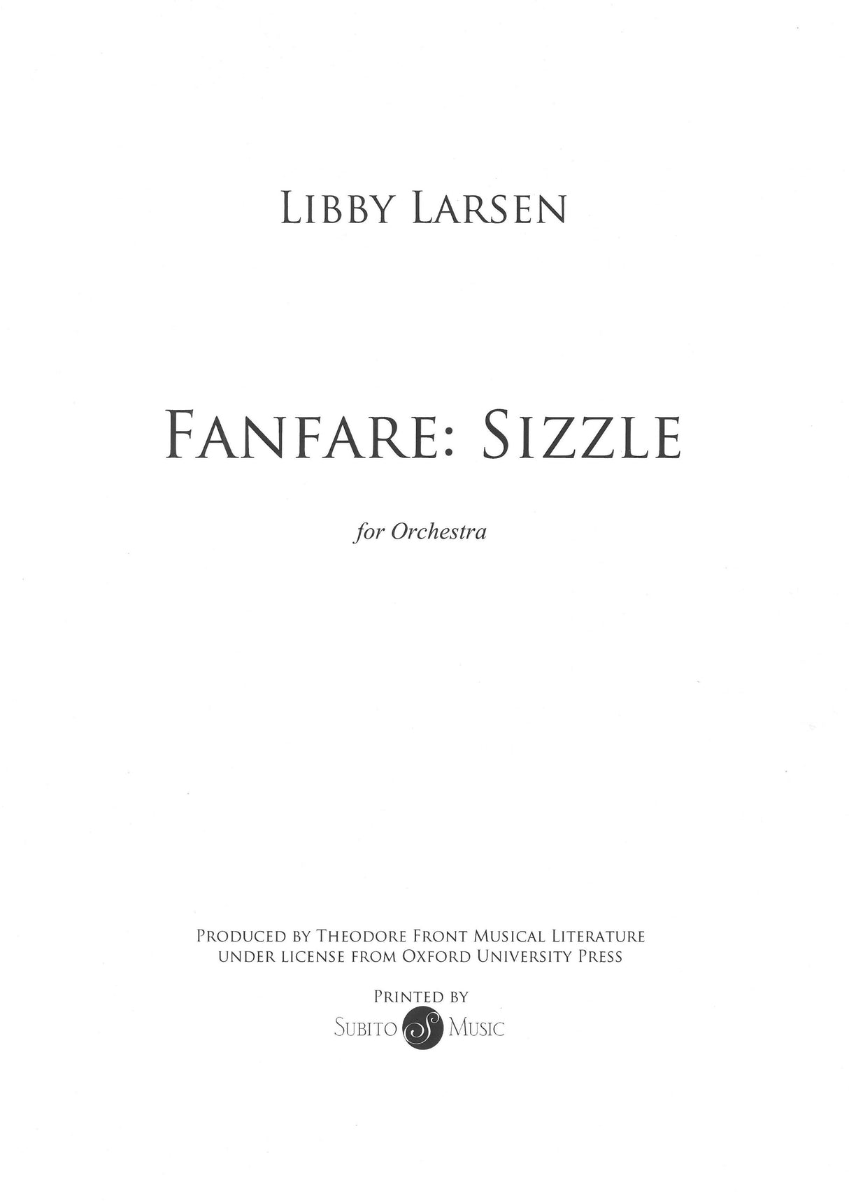 Larsen: Fanfare: Sizzle