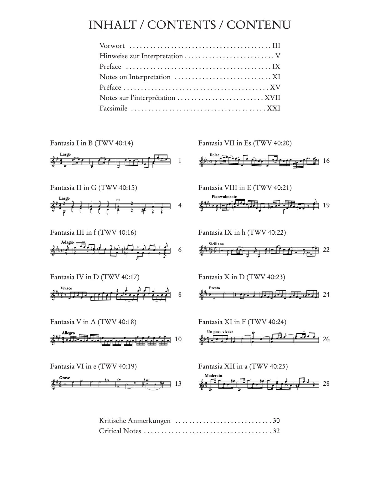 Telemann: 12 Fantasies for Violin without Bass, TWV 40:14-25