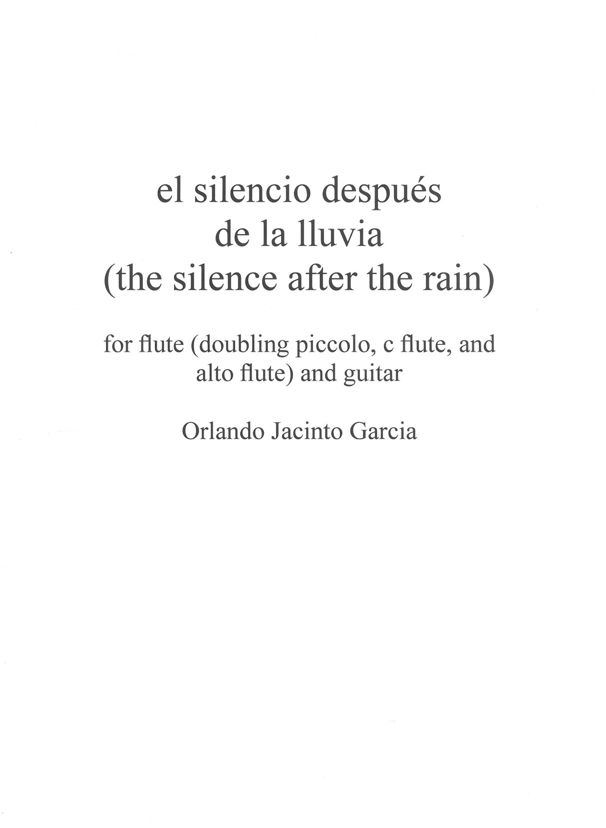 García: el silencio después de la lluvia