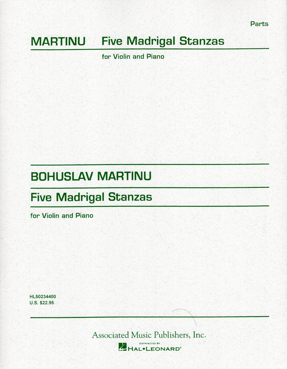 Martinů: 5 Madrigal Stanzas