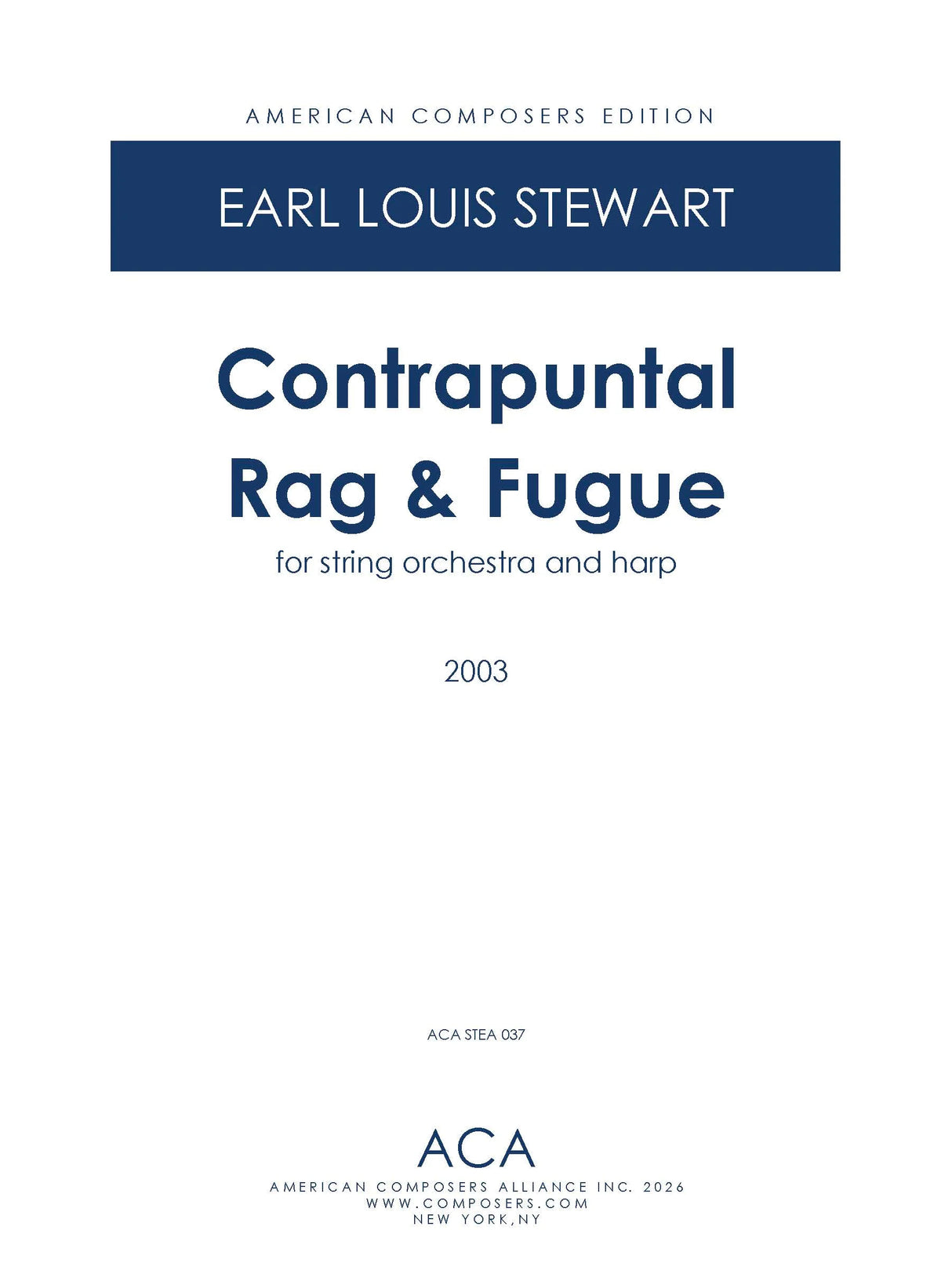 Stewart: Contrapuntal Rag & Fugue