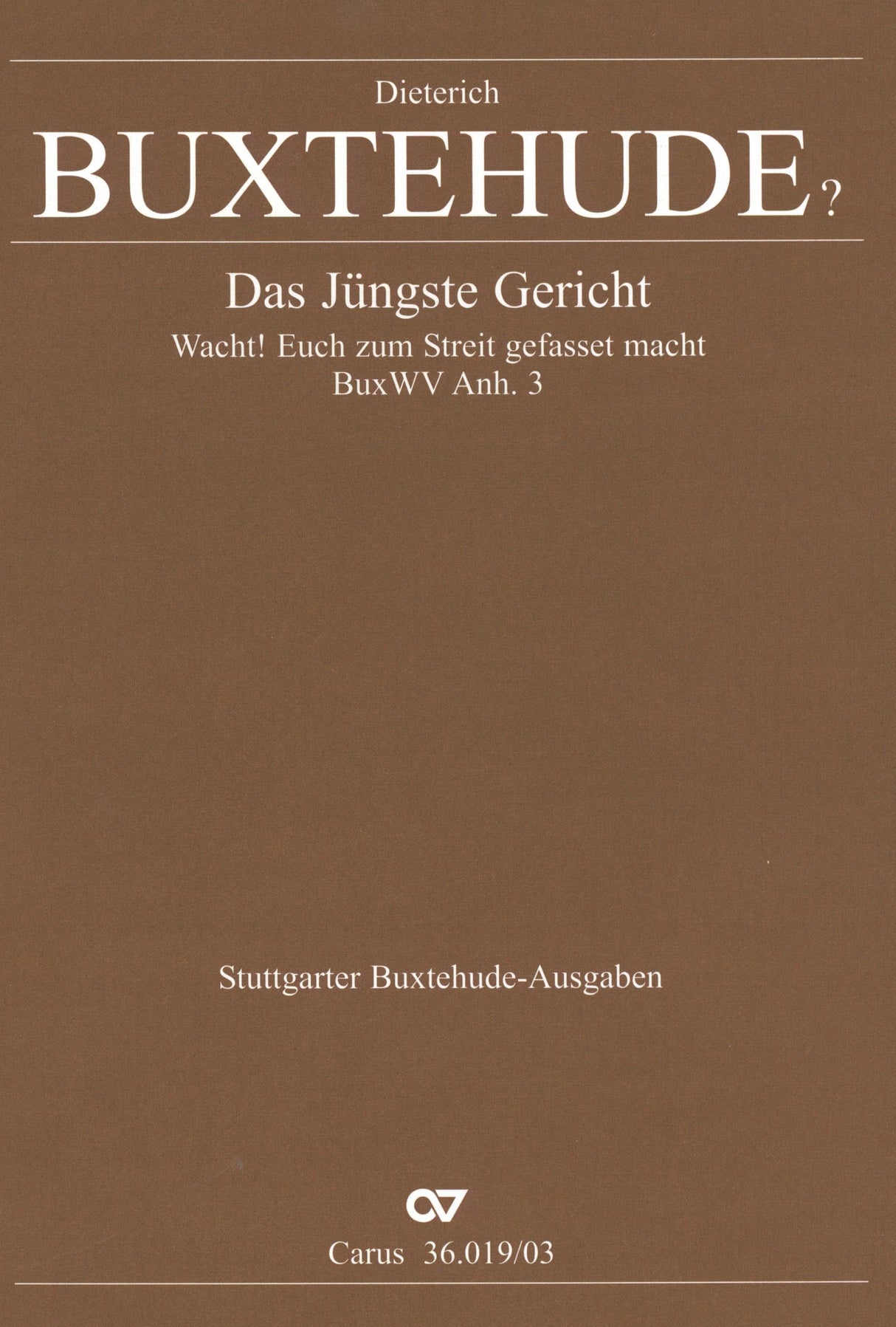 Buxtehude: Das Jüngste Gericht, BuxWV Anh. 3