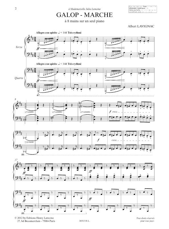 Lavignac: Galop - Marche