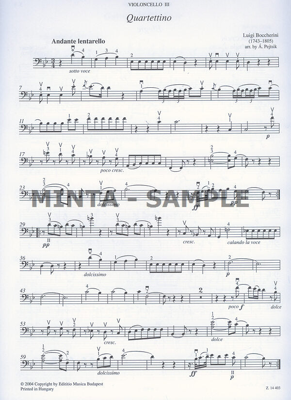 Chamber Music for Cellos - Volume 3 (4 Cellos)