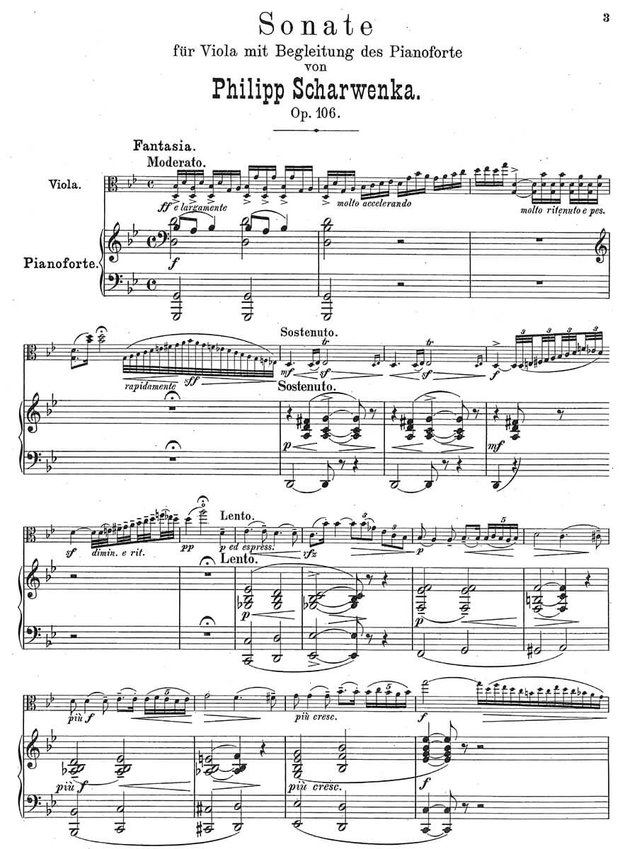 Scharwenka: Viola Sonata, Op. 106