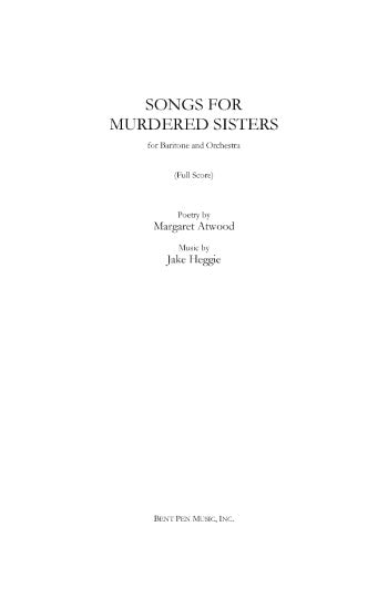 Heggie: Songs for Murdered Sisters