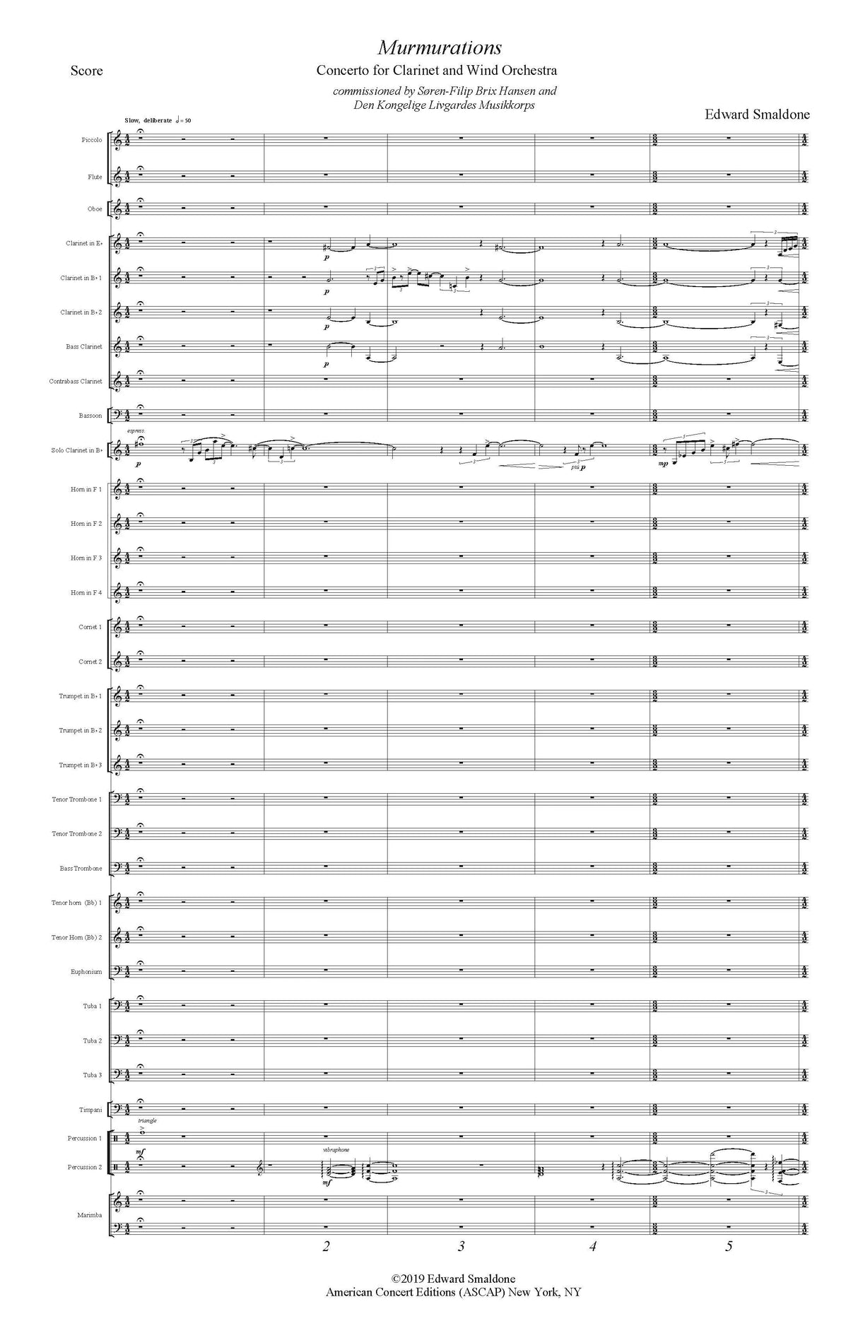 Smaldone: Murmurations - Concerto for Clarinet and Wind Orchestra