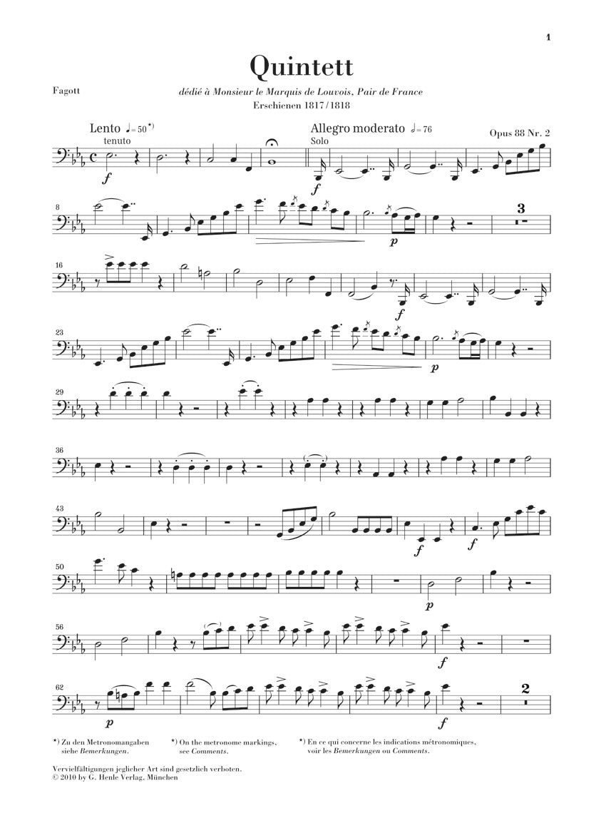 Reicha: Wind Quintet in E-flat Major, Op. 88, No. 2