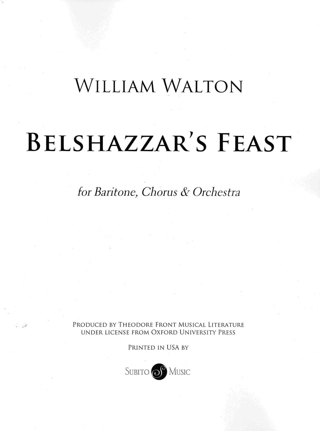 Walton: Belshazzar's Feast