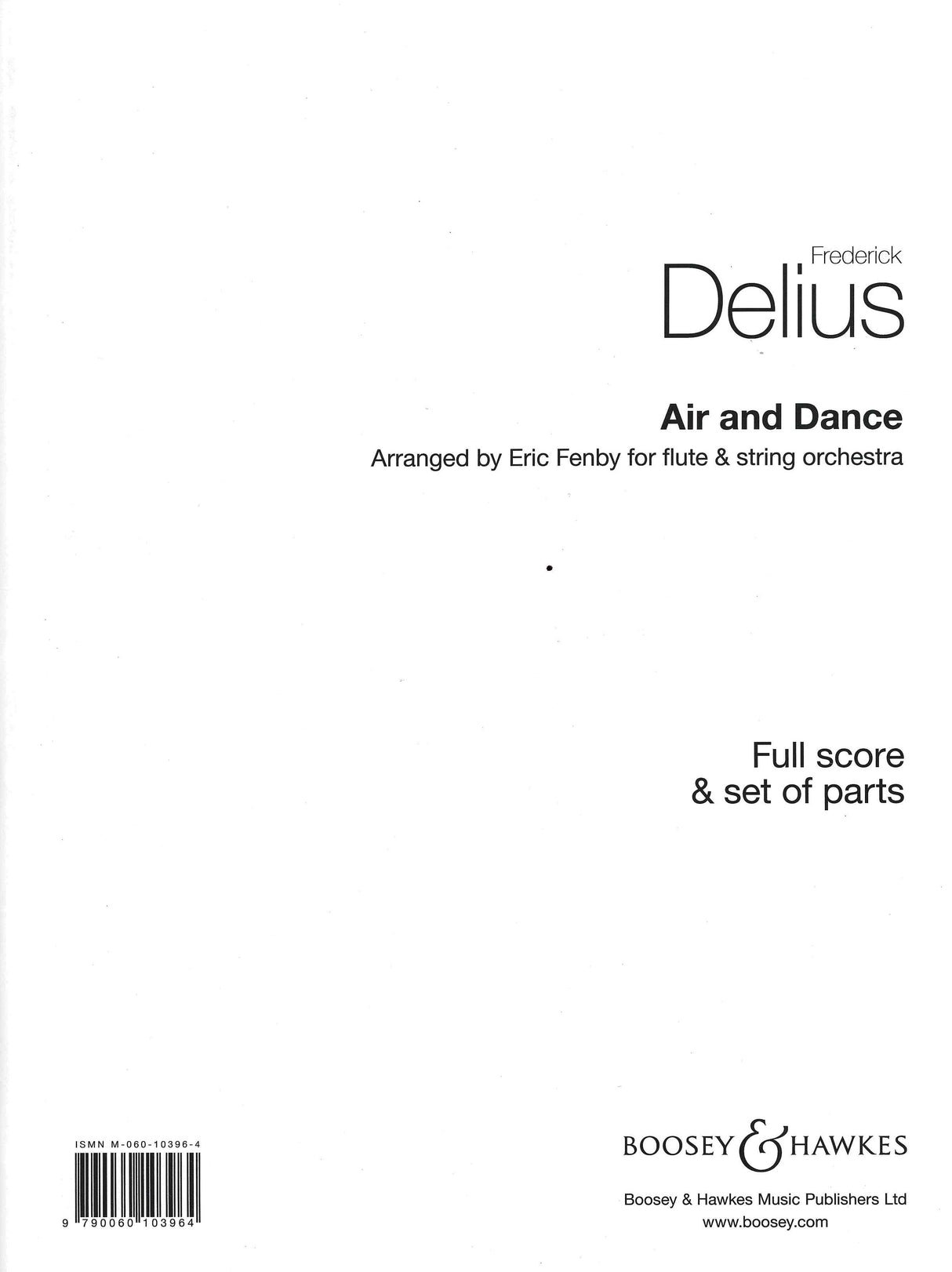 Delius: Air & Dance (arr. for flute & string orchestra)