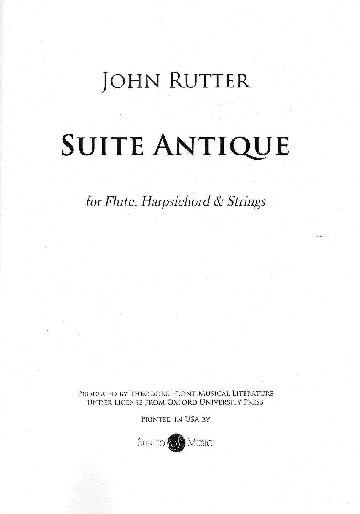 Rutter: Suite Antique
