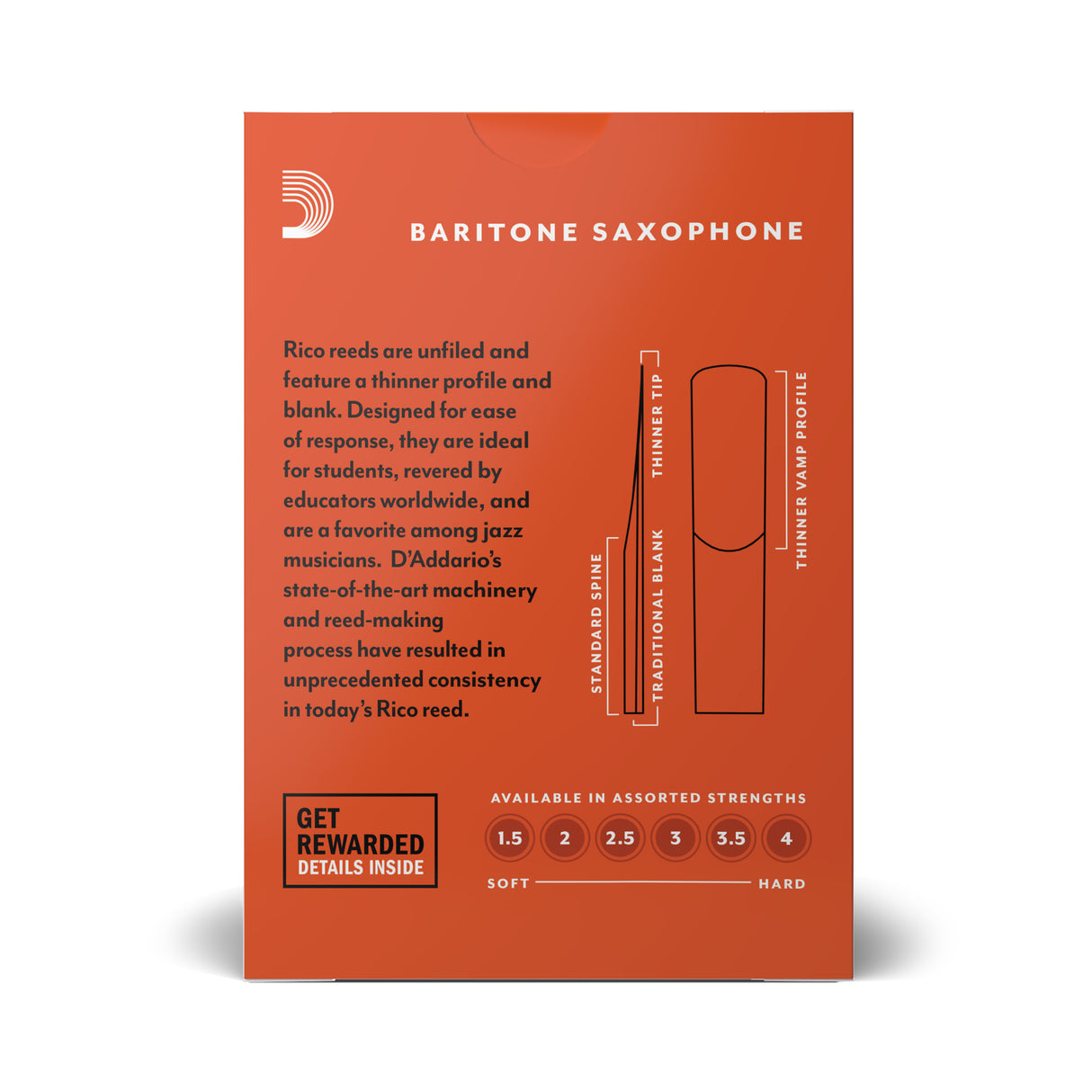 D'Addario Rico Baritone Saxophone Reeds