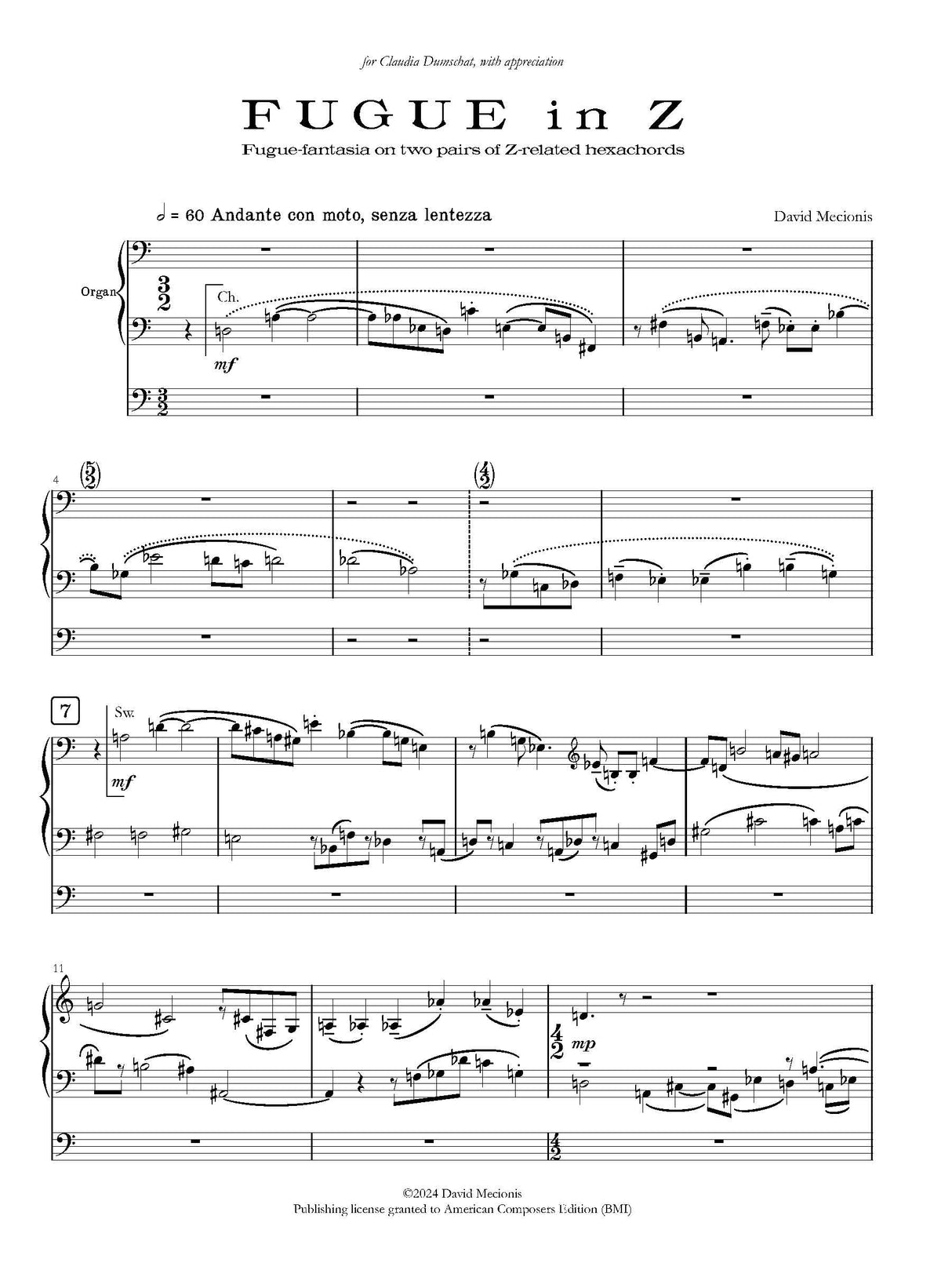 Mecionis: Fugue in Z