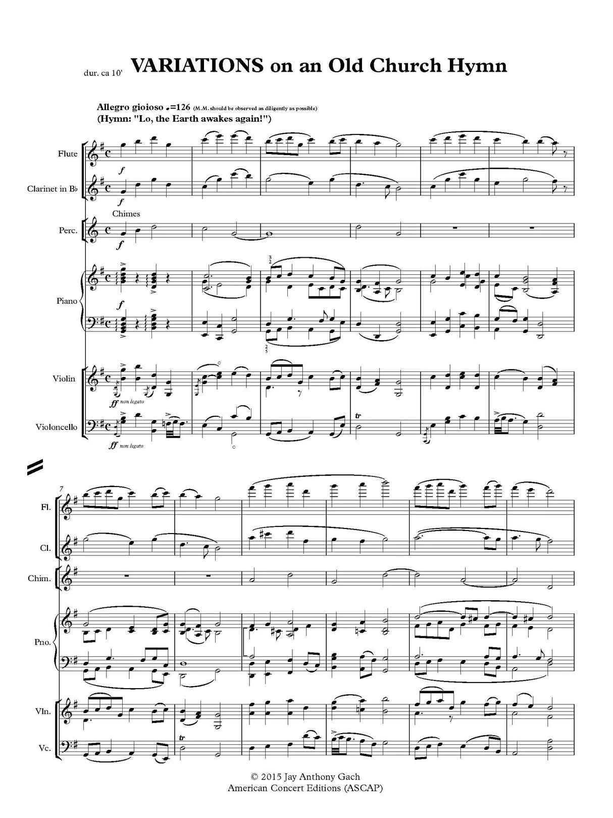 Gach: Variations on an Old Church Hymn