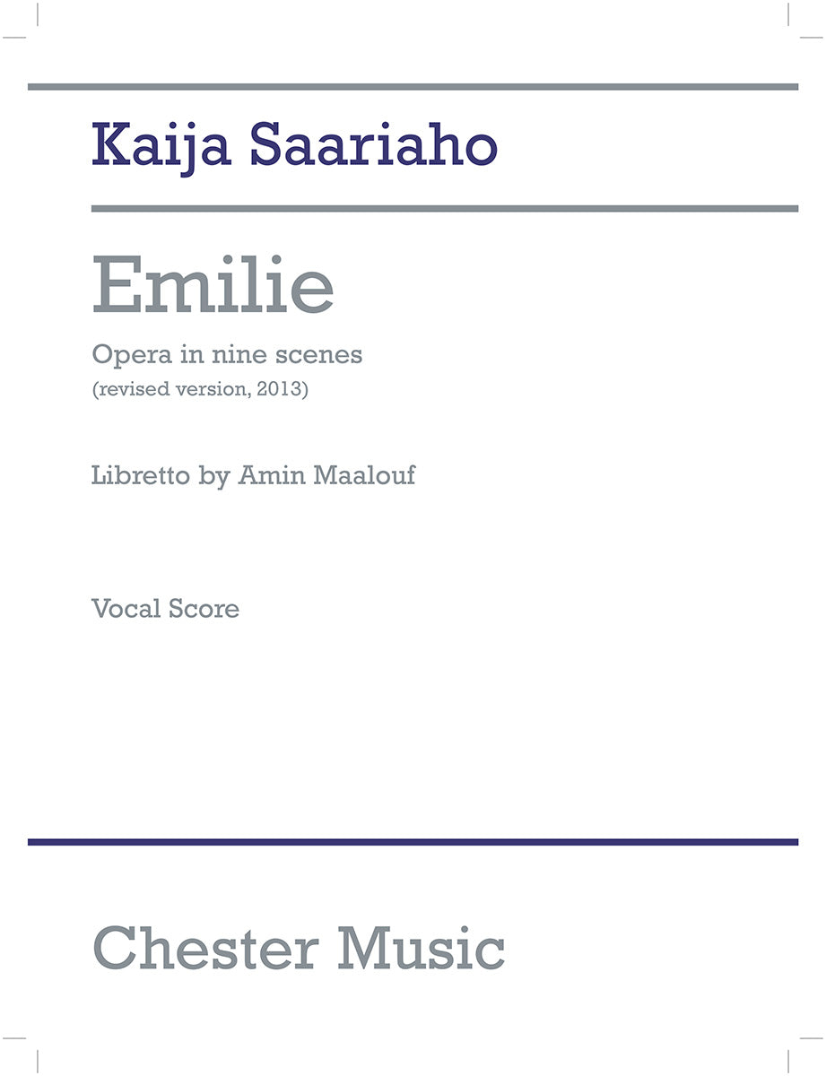 Saariaho: Emilie