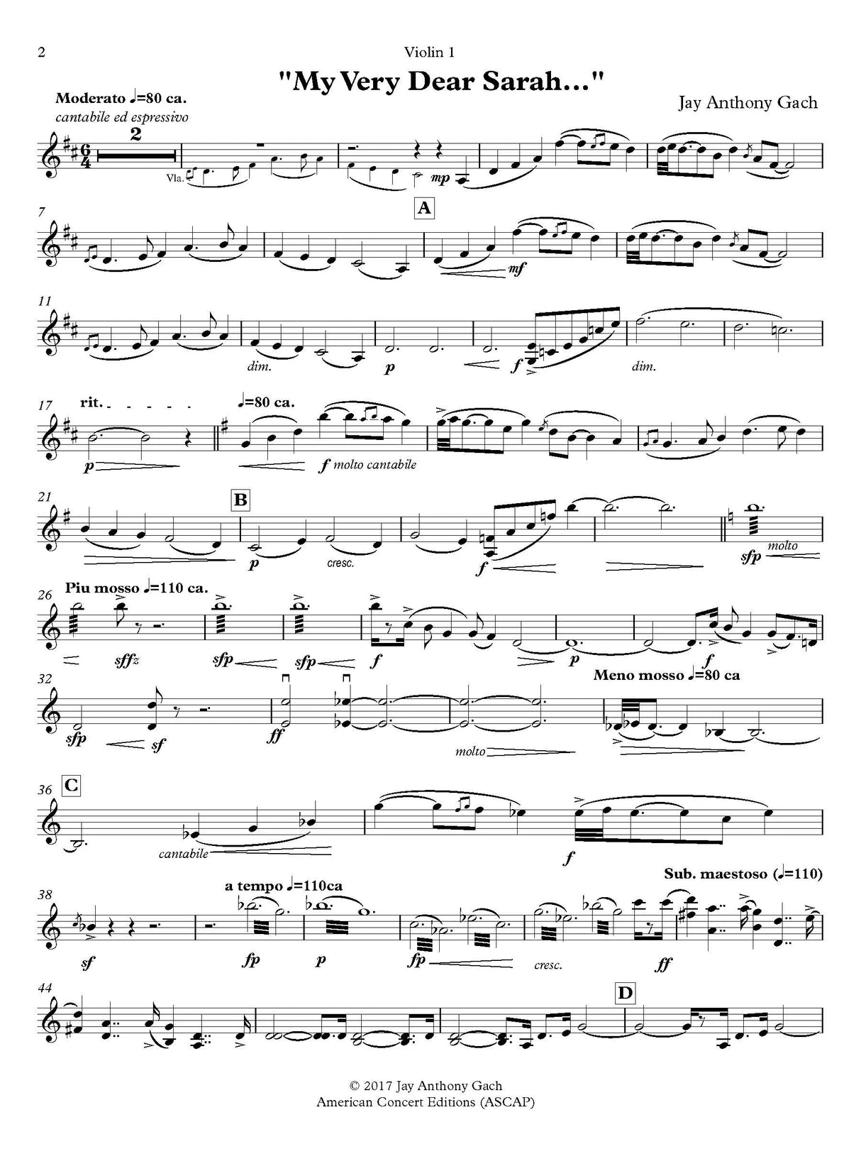 Gach: "My Very Dear Sarah..."