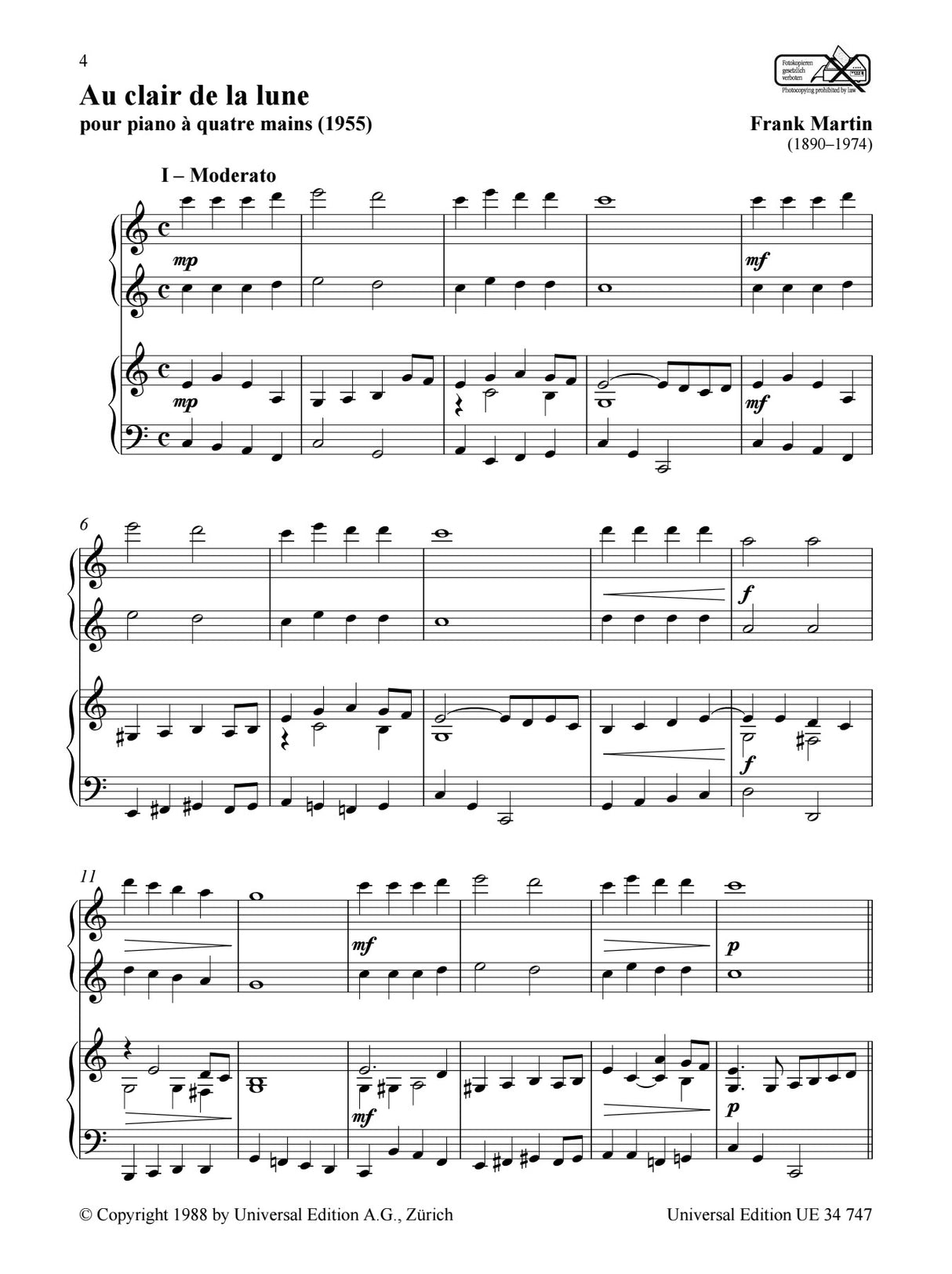 Martin: Au clair de la lune