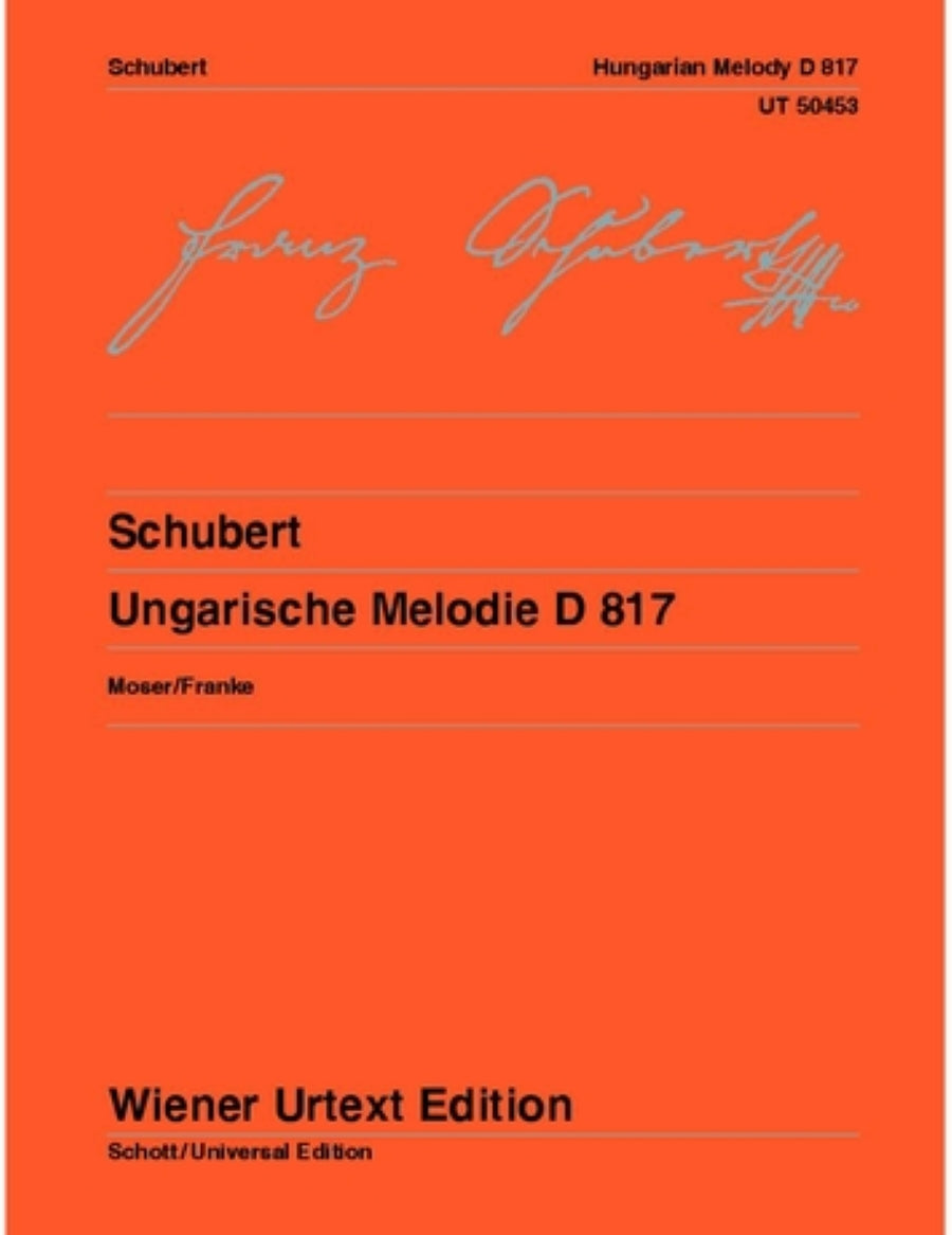 Schubert: Hungarian Melody, D 817