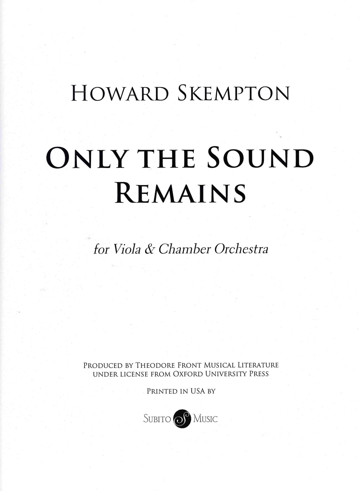 Skempton: Only the Sound Remains