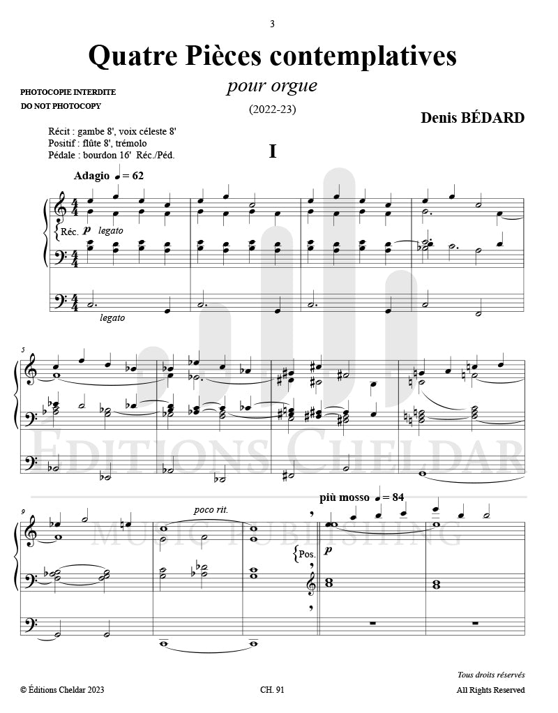 Bédard: 4 Pièces contemplatives