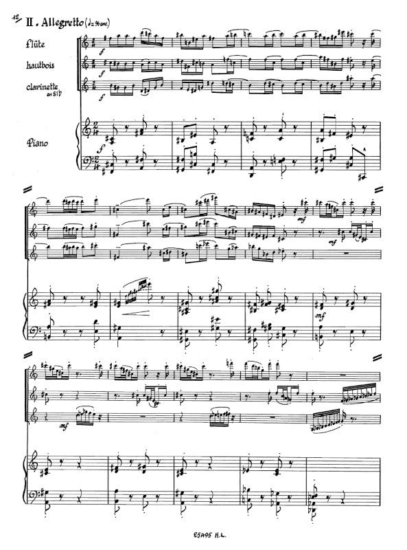 Damase: Quartet for Flute, Oboe, Clarinet & Piano