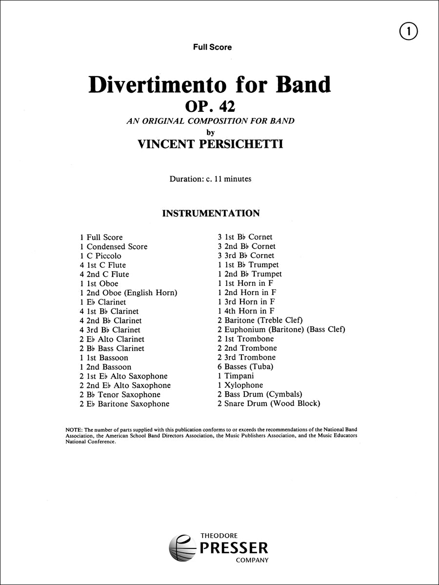 Persichetti: Divertimento, Op. 42