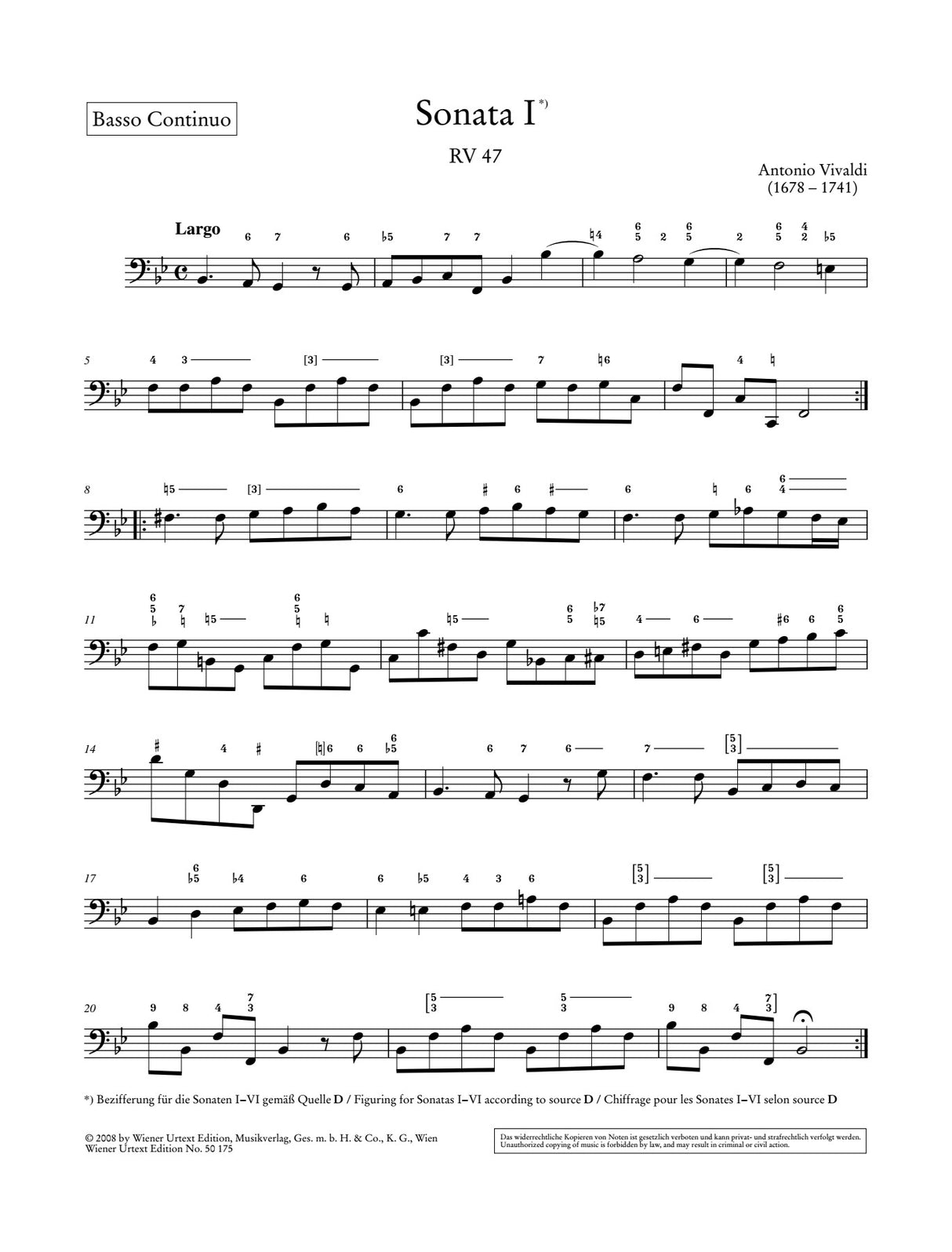 Vivaldi: Complete Cello Sonatas, RV 39-47