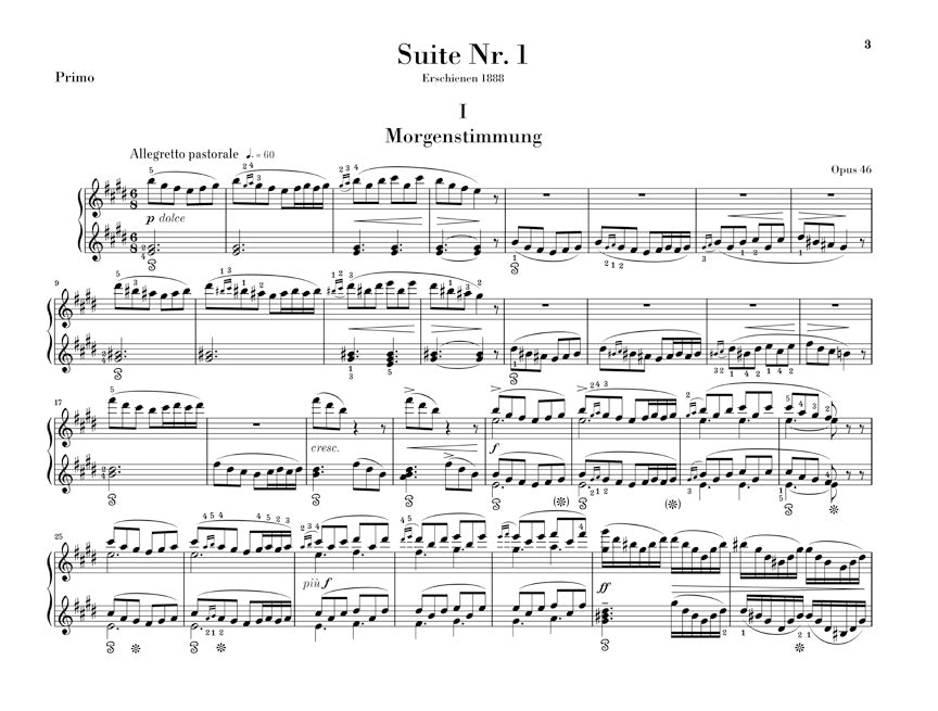 Grieg: Peer Gynt Suites (Version for Piano 4-hands)