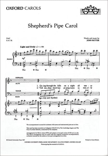 Rutter: Shepherd's Pipe Carol