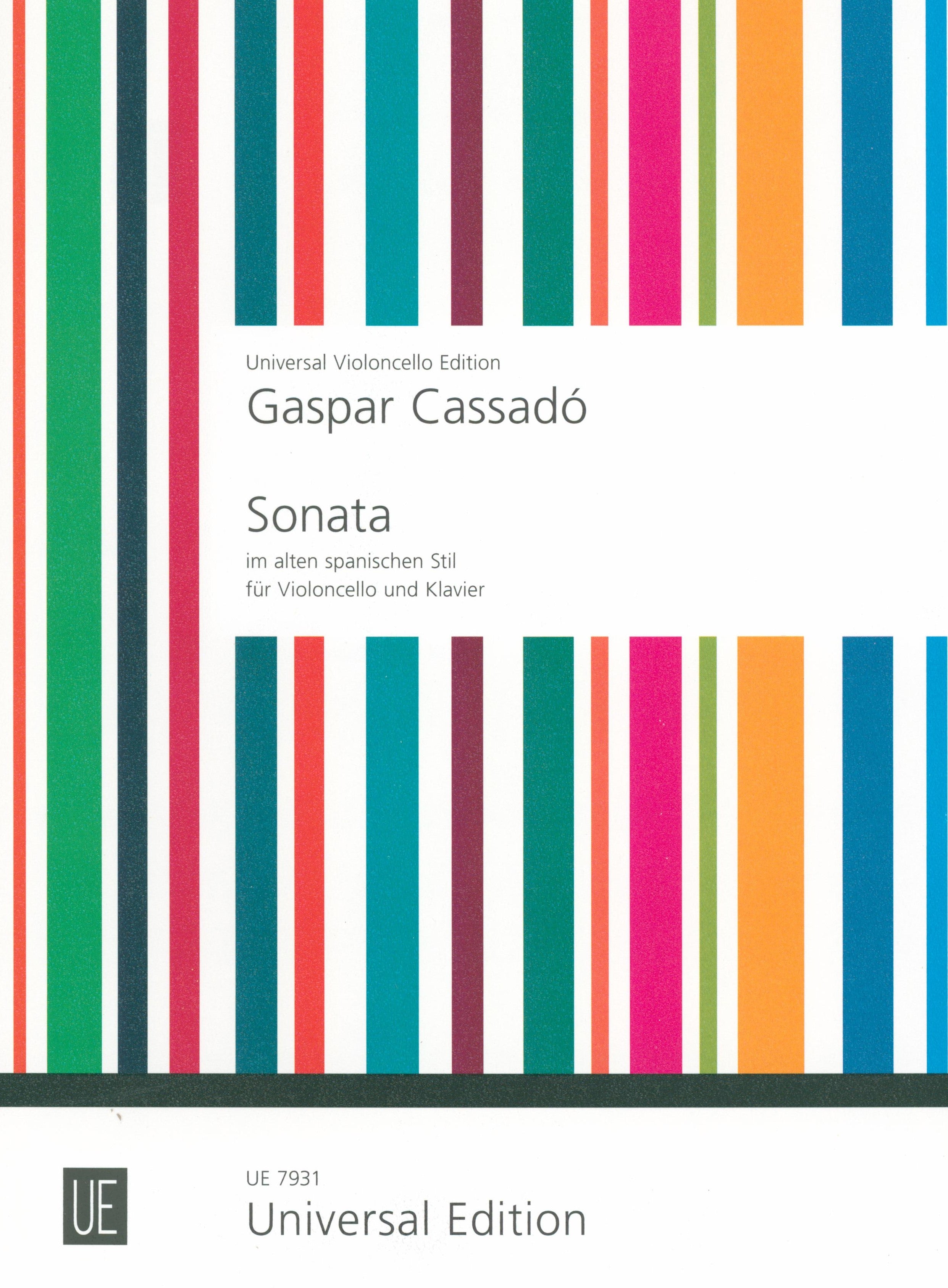 Cassadó: Cello Sonata (in the old Spanish style) – Ficks Music