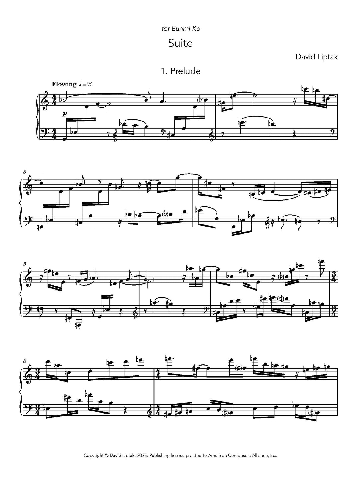 Liptak: Suite for Piano
