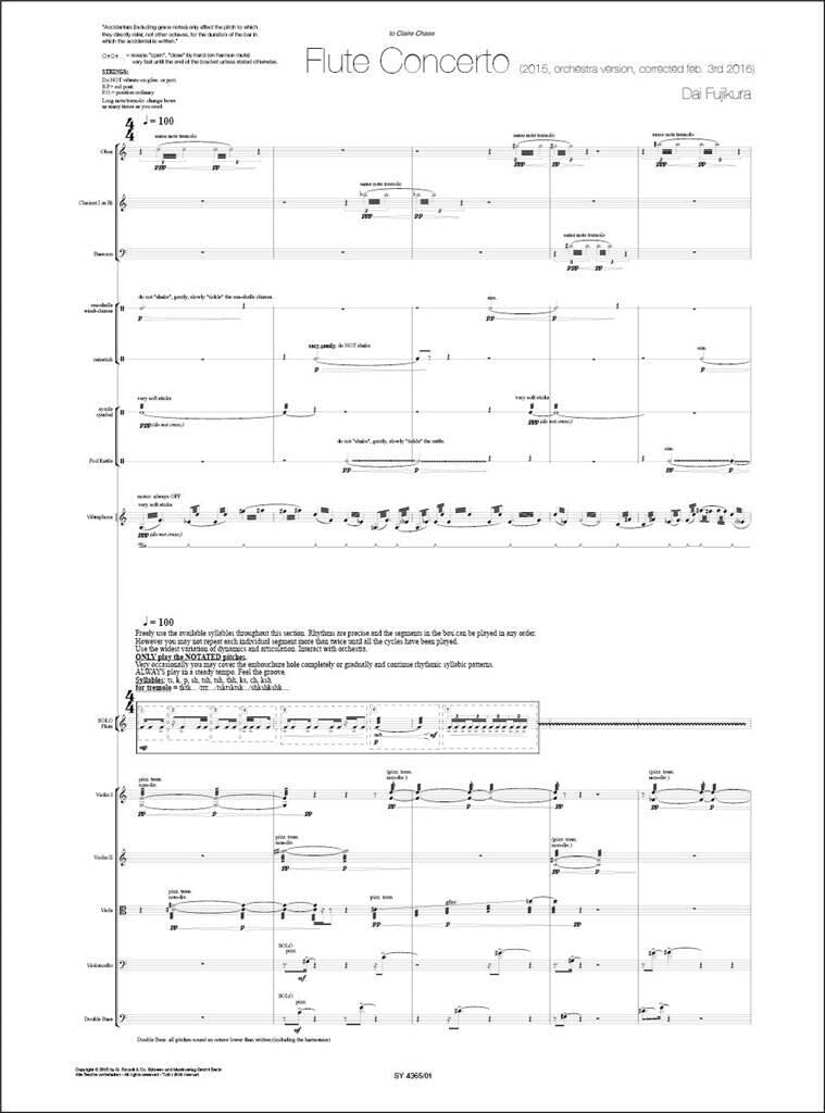 Fujikura: Flute Concerto for Orchestra