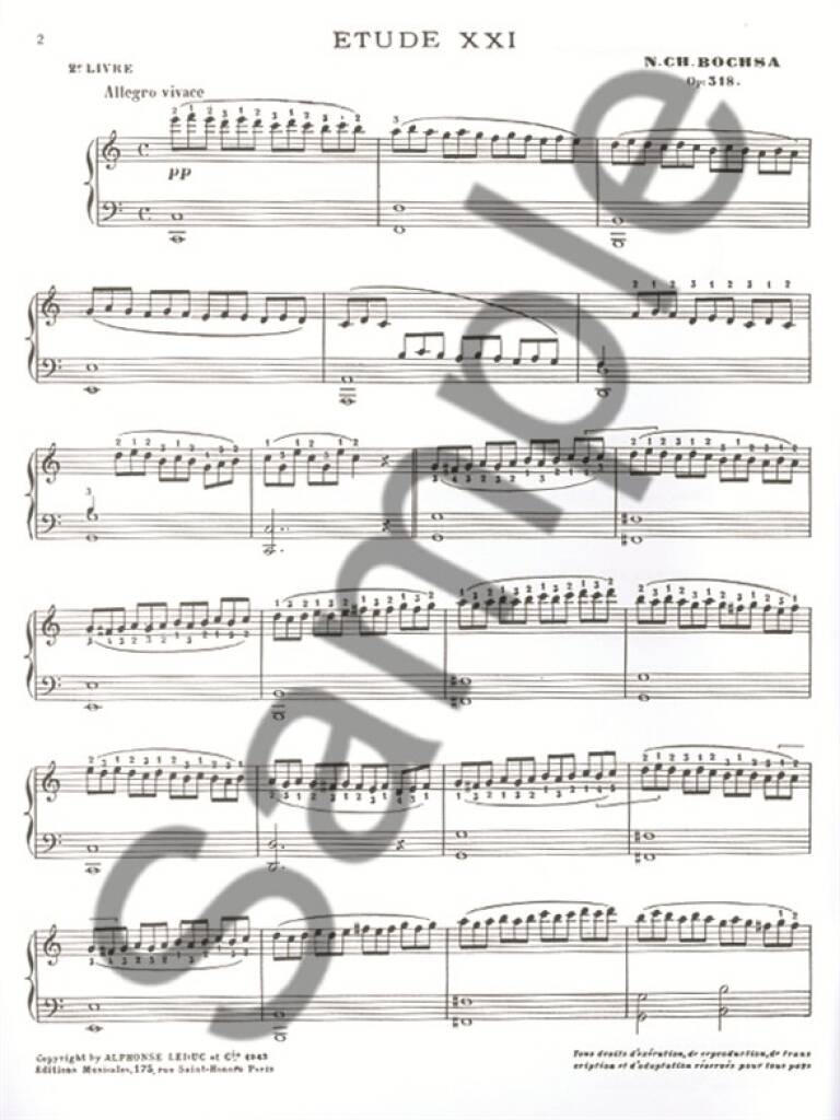 Bochsa: 40 Easy Etudes, Op. 318 - Volume 2