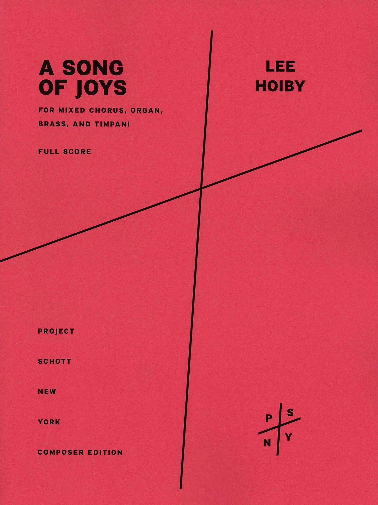 Hoiby: A Song of Joys (for SATB choir and chamber ensemble)