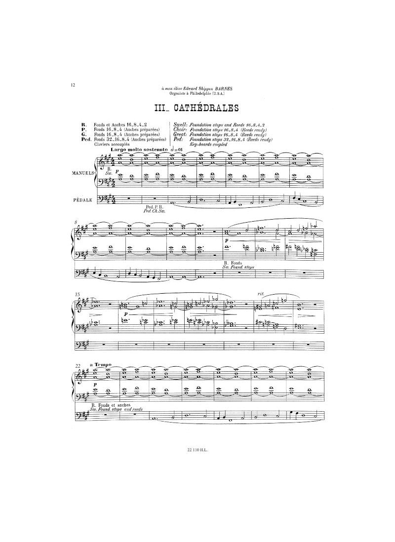 Vierne: Pièces de fantaisie, Op. 55 (Quatrième Suite)