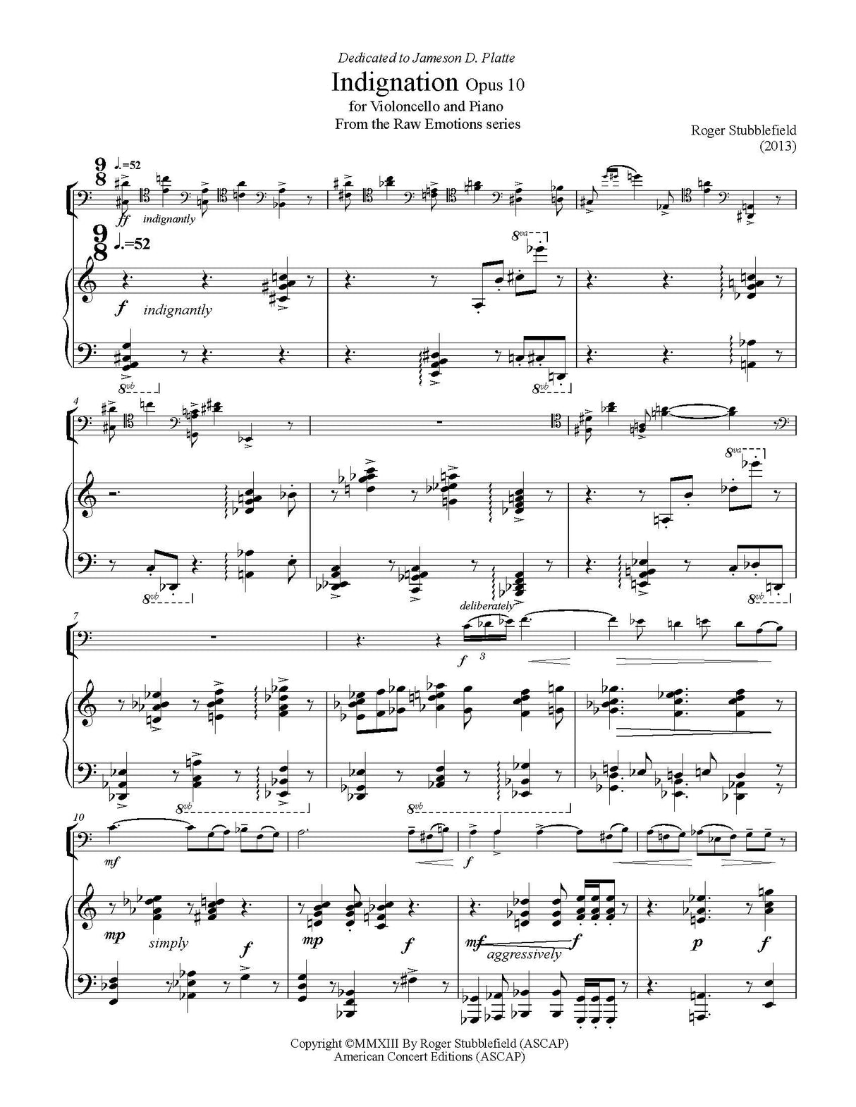 Stubblefield: Indignation, Op. 10