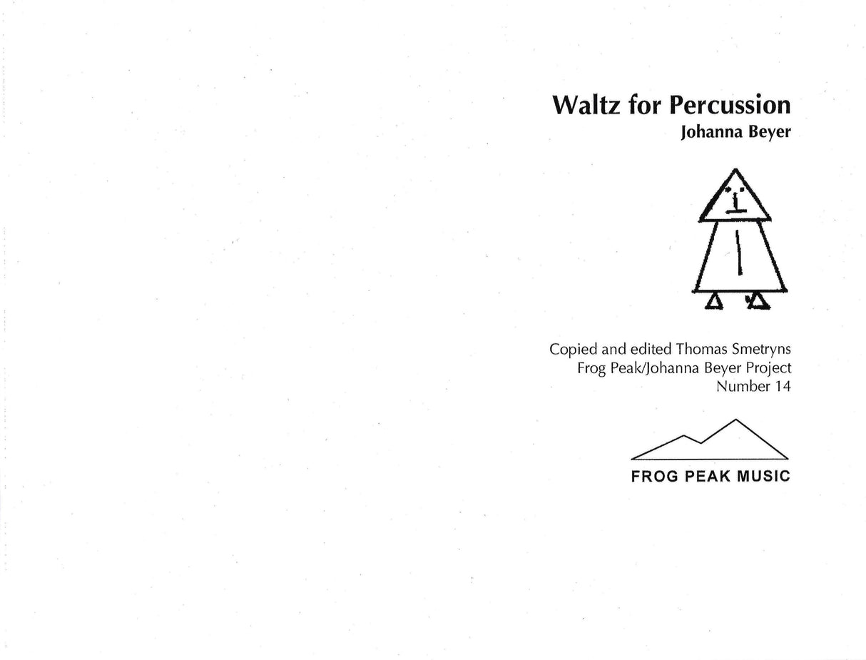J.M. Beyer: Waltz for Percussion